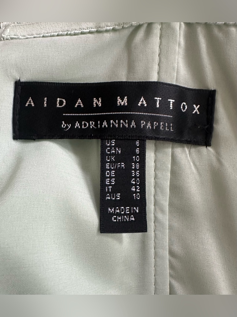 Aidan Mattox Adrianna Papell Size 6 Embroidered Off-Shoulder Gown Dress Mint NWT - Picture 6 of 6